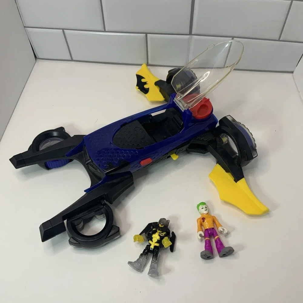 Fisher-Price‎ Imaginext DC Super Friends Batmobile Plastic Blue 10 Inch Set